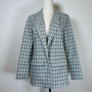 Liverpool Los Angeles Houndstooth Plaid Jacket Boyfriend Blazer Women’s Medium